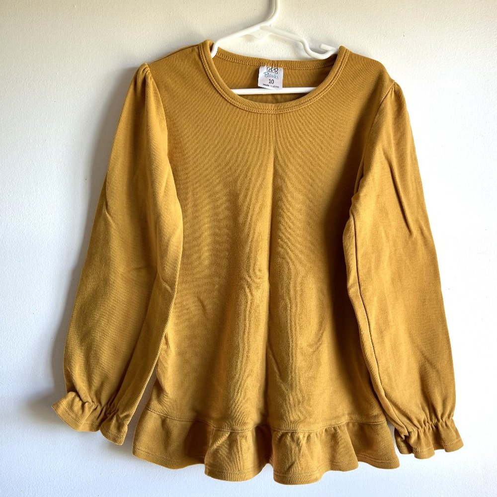 NWOT ARB Blanks size 10 Gold long sleeve shirt